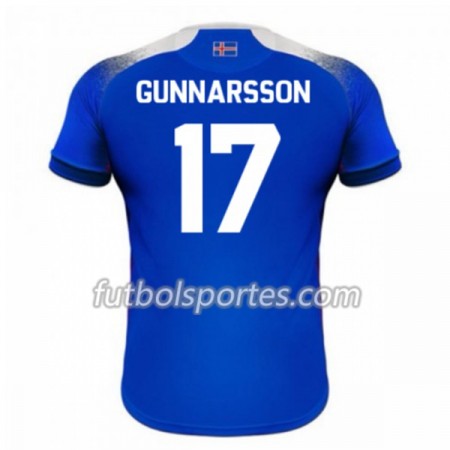 Camisetas Islandia Gunnarsson 17 Primera Equipacion Mundial 2018